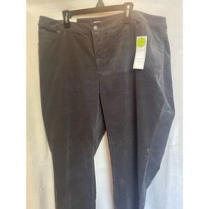 CHARTER CLUB Women's Size 24W Gray Corduroy Lexington Straight Leg Pants‎